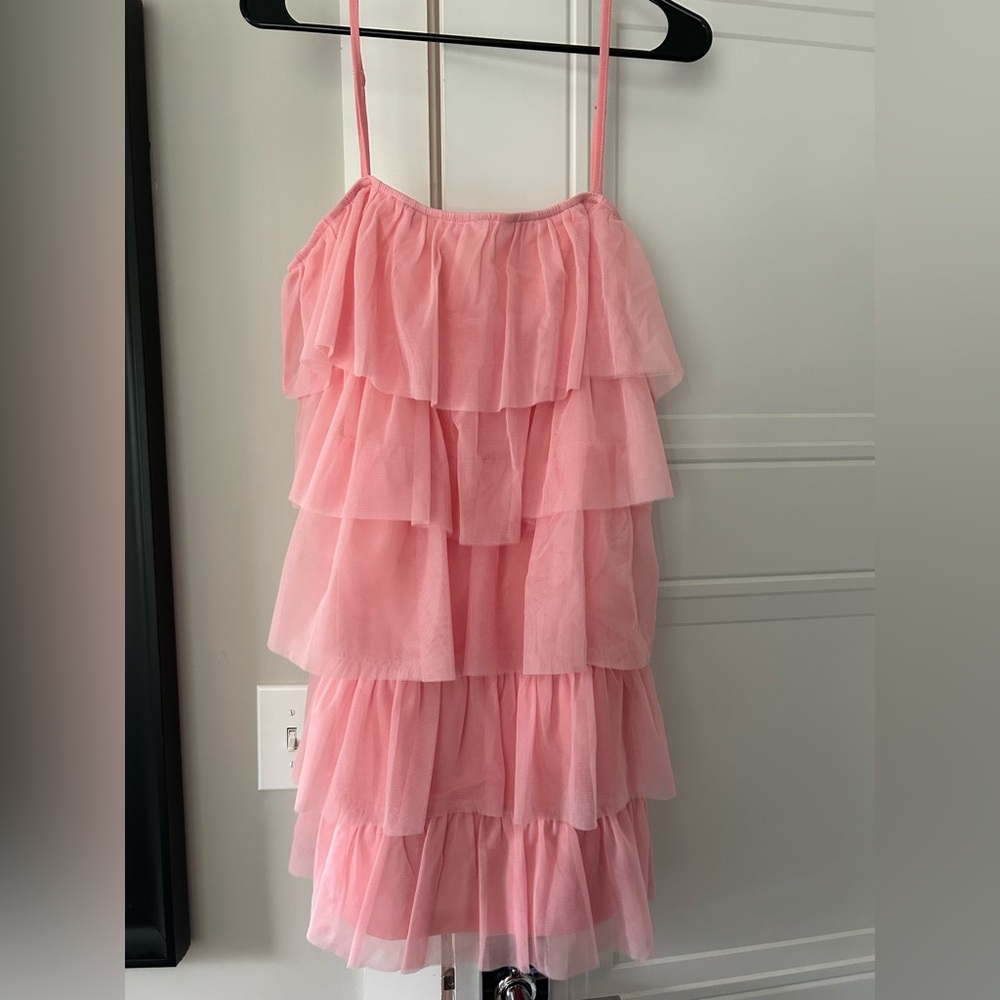 Pink Lily Pink Ruffle Mini Dress